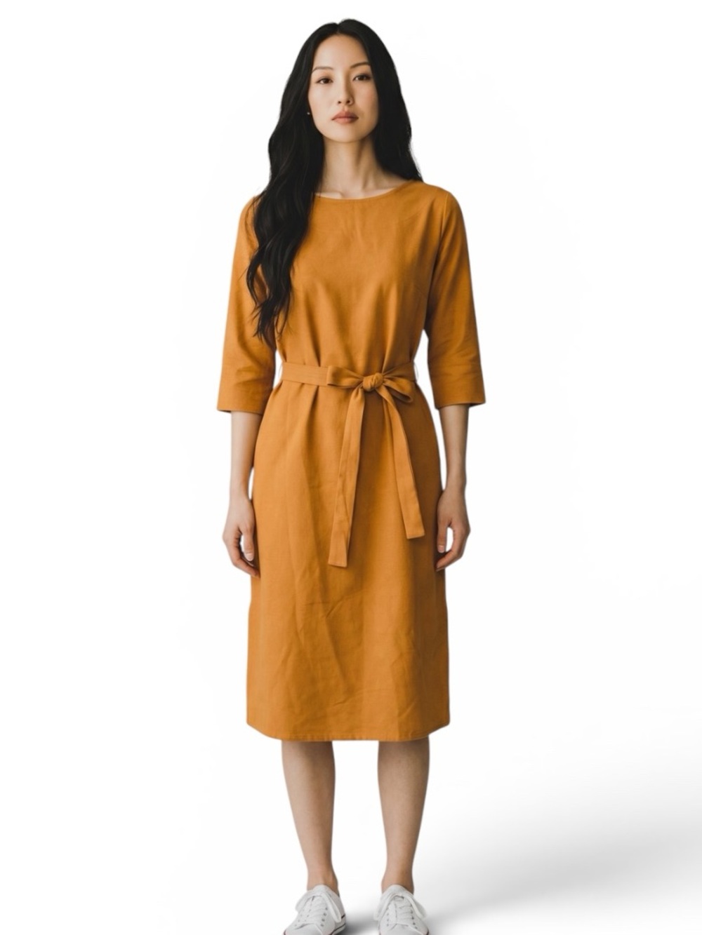 WOOLRICH Brown/Rust Linen Dress